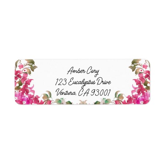 Bougainvillea Blume Watercolor Magenta (Vorne)