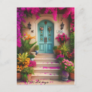 Bougainvillea-Blüte 1990 alte Zeiten Postkarte