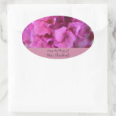 Bougainvillea Buchzeichen Ovaler Aufkleber (Tasche)