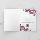 Bougainvillea Burgundy Floral German Wedding Einladung (Innenseite)