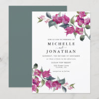 Bougainvillea Burgundy Pink Floral Wedding