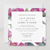 Bougainvillea Burgundy Pink Green Floral Wedding I