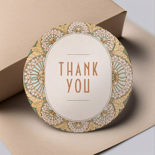 Bougainvillea Danke-Sticker Art Nouveau Runder Aufkleber