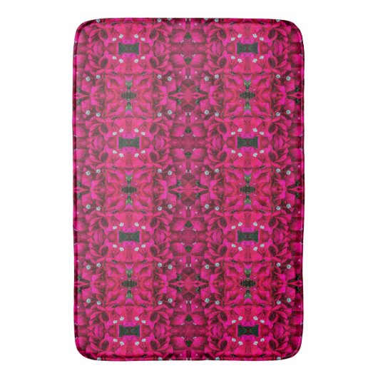 Bougainvillea Deep Pink Bath Mat Badematte (Vorderseite Vertikal)