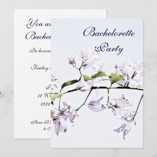 Bougainvillea Einladung (Vorne/Hinten)