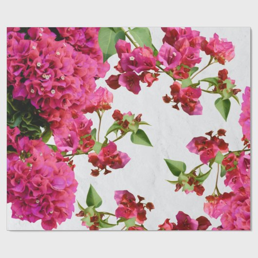 Bougainvillea Floral Griechische Insel am Mittelme Geschenkpapier (Flach)