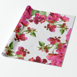 Bougainvillea Floral Griechische Insel am Mittelme Geschenkpapier