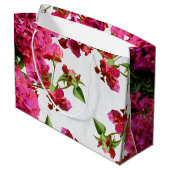 Bougainvillea Floral Griechische Insel am Mittelme Große Geschenktüte (Rückseite Schrägansicht)