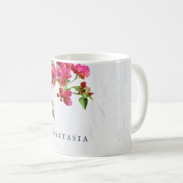Bougainvillea Floral Griechische Insel am Mittelme Kaffeetasse