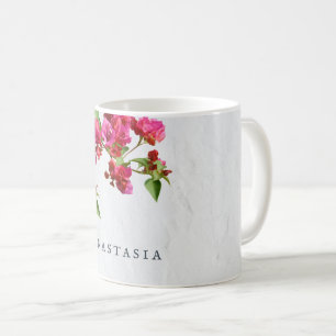 Bougainvillea Floral Griechische Insel am Mittelme Kaffeetasse