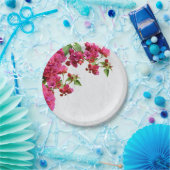 Bougainvillea Floral Griechische Insel am Mittelme Pappteller (Party)