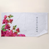 Bougainvillea Floral Griechische Insel am Mittelme Strandtuch (Vorderseite)