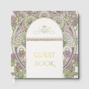 Bougainvillea Goldene Hochzeit Art Nouveau Gästebuch