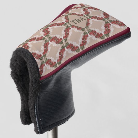 Bougainvillea Golf Putter Cover Headcover (3/4 Vorderseite)