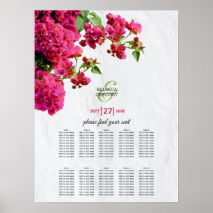 Bougainvillea Griechische Insel Hochzeitskarte Poster