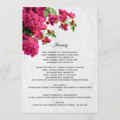 Bougainvillea Griechische Insel Wedding Itinerary Programm (Rückseite)