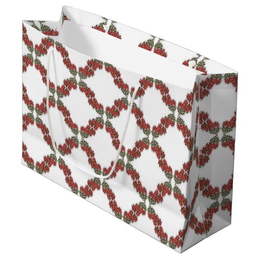 Bougainvillea Große Geschenktasche Geschenktüte (Vorderseite Schrägansicht)