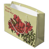 Bougainvillea Große Geschenktasche Geschenktüte (Rückseite Schrägansicht)
