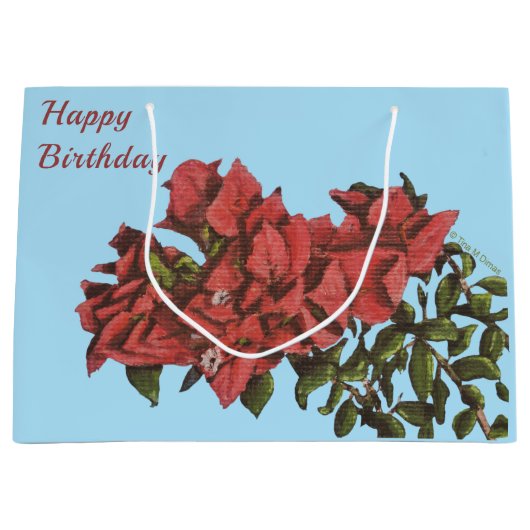 Bougainvillea Große Geschenktasche Geschenktüte (Vorderseite)