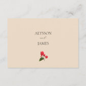 Bougainvillea Hochzeitsstichtenkarte Begleitkarte (Rückseite)