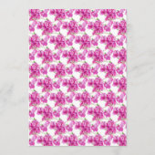 Bougainvillea lila Hochzeit in Aquarellfarben Bar Menükarte (Rückseite)