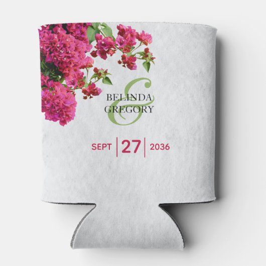 Bougainvillea Mediterranean Greek Island Wedding Dosenkühler (Rückseite)