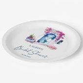 Bougainvillea mediterranes Brautparty Pappteller (Schrägansicht)