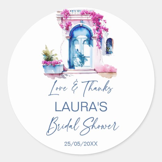 Bougainvillea mediterranes Brautparty Runder Aufkleber (Vorderseite)