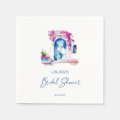 Bougainvillea mediterranes Brautparty Serviette (Vorderseite)