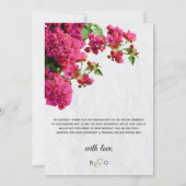 Bougainvillea Mittelmeer Griechische Insel Wedding Dankeskarte (Rückseite)