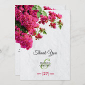 Bougainvillea Mittelmeer Griechische Insel Wedding Dankeskarte (Vorne/Hinten)