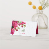 Bougainvillea Mittelmeer Griechische Insel Wedding Platzkarte (Rückseite)