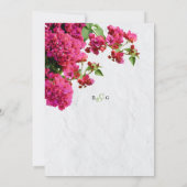 Bougainvillea Mittelmeer Griechische Insel Wedding Save The Date (Rückseite)