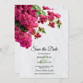Bougainvillea Mittelmeer Griechische Insel Wedding Save The Date (Vorne/Hinten)