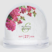 Bougainvillea Mittelmeer Griechische Insel Wedding Schneekugeln (Rückseite)