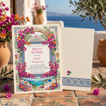 Bougainvillea-Mittelmeer-griechischer Brautabschie