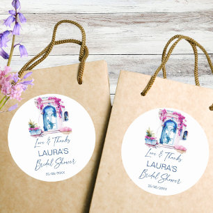 Bougainvillea-Mittelmeer-Hochzeitsdusche-Geschenk Runder Aufkleber
