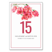 Bougainvillea Papier Blume rosa Hochzeitsfest Tischnummer (Vorderseite)