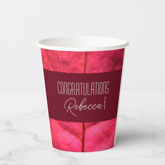 Bougainvillea Papiertasse Pappbecher (Rückseite)