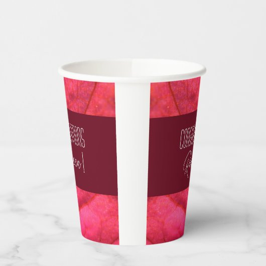 Bougainvillea Papiertasse Pappbecher (Links)