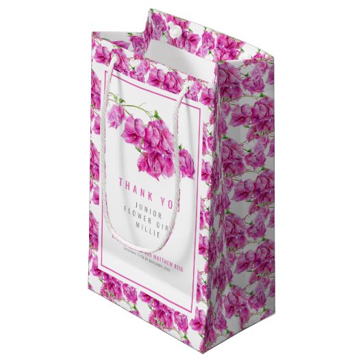 Bougainvillea pink Blume girl jr. Gastgeschenk Hoc Kleine Geschenktüte (Vorderseite Schrägansicht)