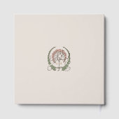 Bougainvillea Pink Green Gold Wedding Gästebuch (Rückseite)