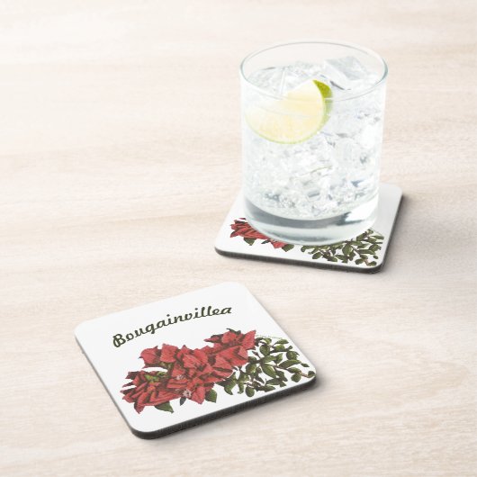 Bougainvillea Plastic Untersetzer (Rechte Seite)
