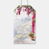 Bougainvillea Positano Brautparty zugunsten Geschenkanhänger (Vorderseite)