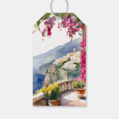 Bougainvillea Positano Brautparty zugunsten Geschenkanhänger (Rückseite)