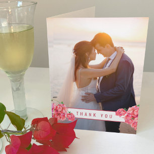 Bougainvillea Rote Aquarellfarben Hochzeit vielen  Karte