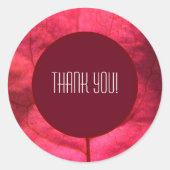 Bougainvillea Round Vielen Dank Runder Aufkleber (Vorderseite)