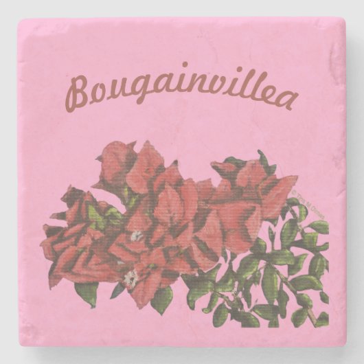 Bougainvillea Stone Untersetzer (Vorderseite)