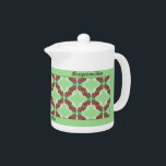 Bougainvillea Teapot<br><div class="desc">Dieses Bild stammt von meiner Acrylmalerei, Bougainvillea. Passen Sie diesen Teekessel mit der Option an, Rahmen und Text hinzuzufügen oder zu löschen und auch Farben zu ändern.</div>