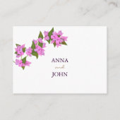 Bougainvillea Tropical Wedding Reception Card Begleitkarte (Rückseite)